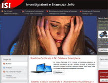 Tablet Screenshot of investigazioniesicurezza.info